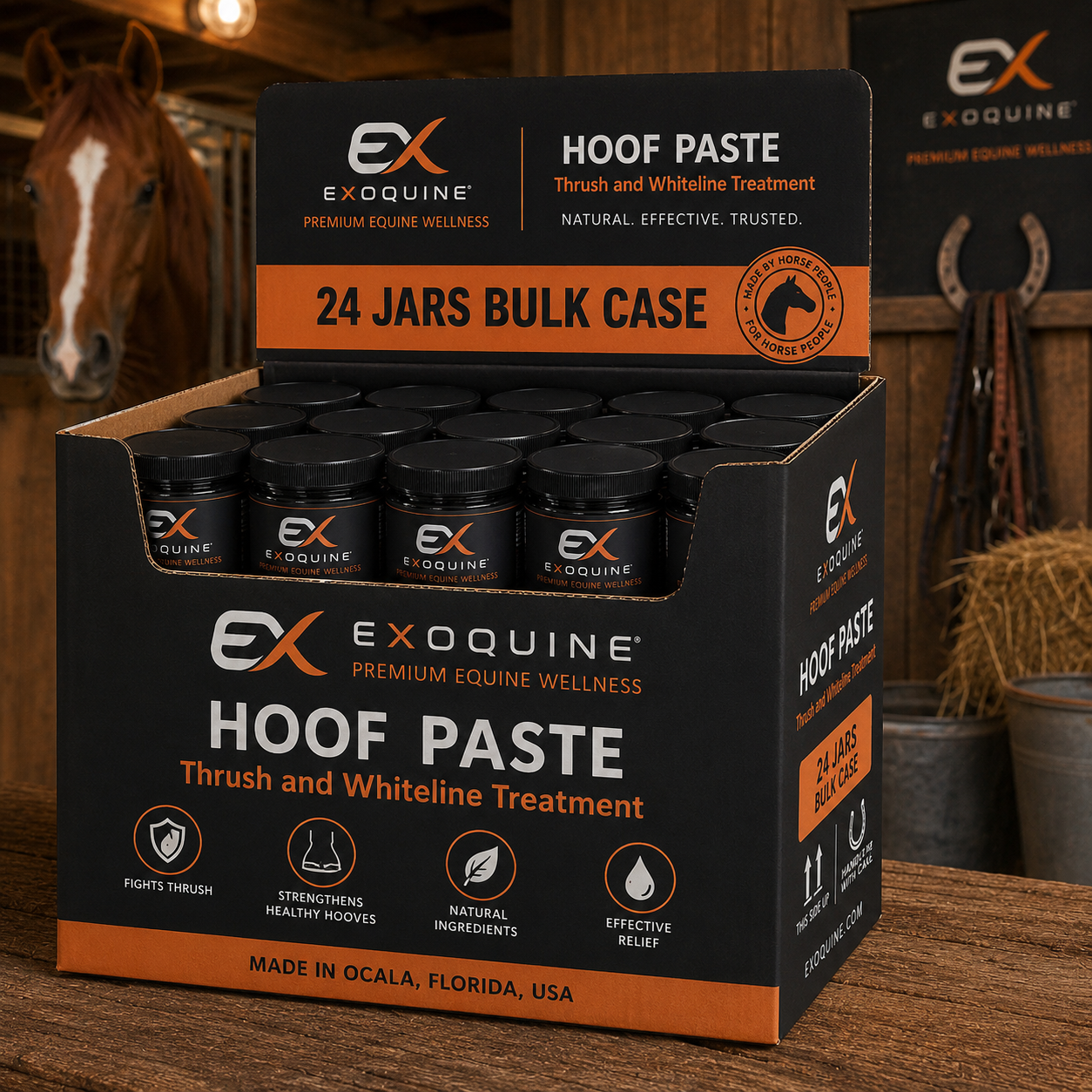 Exoquine Hoof Paste – Bulk Case (24 x 24 oz Jars)